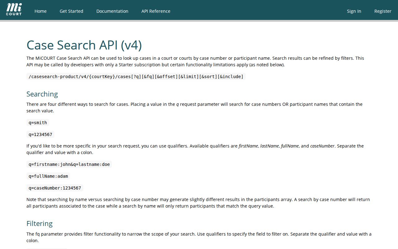 Gogebic County case search current MiCOURT query filter reference