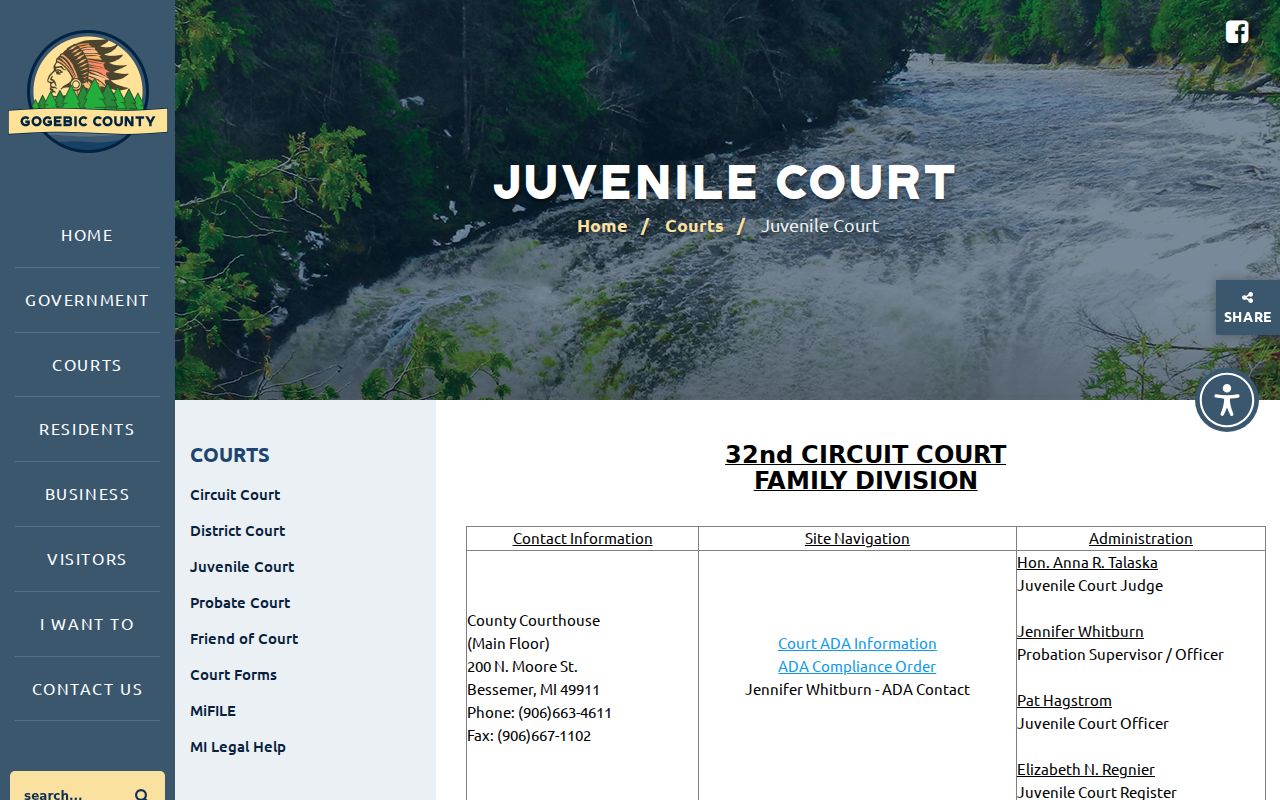 Gogebic County court docket juvenile court restricted-record context
