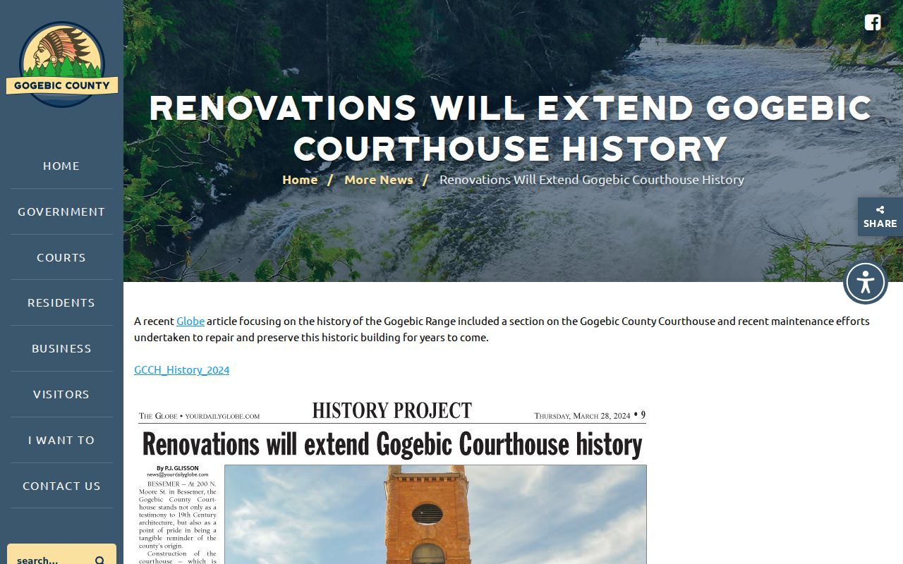 Gogebic County court docket courthouse preservation and renovation news